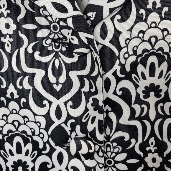 Dressbarn Button Down Blouse Black White Size XL - Picture 10 of 11